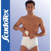 Scudotex 644 pamut Lágyéksérv nadrág támasztó pelottával, fehér, VII. (XXXL)