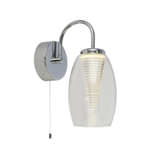 SEARCHLIGHT Cyclone króm-átlátszó LED falikar (SL-97292-1CL) LED 1 izzós IP20 világítás