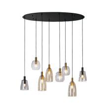 SEARCHLIGHT Divine fekete-színes függesztett lámpa (SL-36463-8BK) E14 8 izzós IP20 világítás