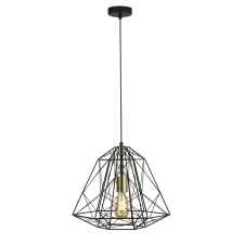 SEARCHLIGHT Geometric Cage fekete-sárgaréz függesztett lámpa (SL-7271BK) E27 1 izzós IP20 világítás
