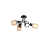 SEARCHLIGHT Knot borostyán-fekete mennyezeti lámpa (SL-23603-3BK) E14 3 izzós IP20