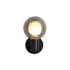 SEARCHLIGHT Luminsphere fekete-füstszínű fürdőszobai fali lámpa (SL-30506BK) G9 1 izzós IP44 világítás