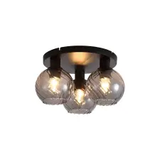 SEARCHLIGHT Radiance fekete-füstszínű mennyezeti lámpa (SL-44521SM) E27 3 izzós ip20 világítás