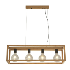 SEARCHLIGHT Square barna-fekete függesztett lámpa (SL-54741-4NA) E27 4 izzós IP20 világítás