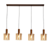 SEARCHLIGHT Sweden barna-borostyán függesztett lámpa (SL-88910-4MO) E27 4 izzós IP20