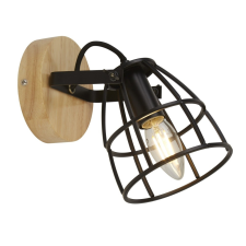 SEARCHLIGHT Vision fekete-barna fali lámpa (SL-81698-1BK) E14 1 izzós IP20 világítás
