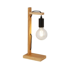 SEARCHLIGHT Woody barna-fekete asztali lámpa (SL-EU95041-1BR) E27 1 izzós IP20 világítás