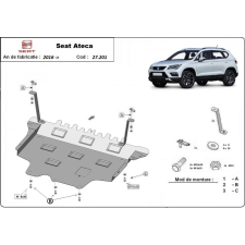  Seat Ateca, 2016-2018 - Motorvédő lemez autóponyva