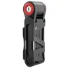 SEATYLOCK CLIPSTER 75 cm fekete-piros összecsukható kerékpárzár kulccsal, FUB 1 csillagos minősítéssel SEATYLOCK Bicikli alkatrészek Kerékpáros kiegészítők Biciklizárak