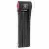 SEATYLOCK ELITE 110cm összecsukható kerékpárzár kulccsal fekete-piros, kés típus, FUB 2 csillagos minősítés SEATYLOCK Bicikli alkatrészek Kerékpáros kiegészítők Biciklizárak