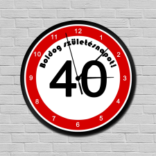 Sebességkorlátozós falióra 40. születésnapra falióra