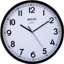 Secco Falióra, 30 cm, fekete keretes, SECCO "Sweep second" falióra