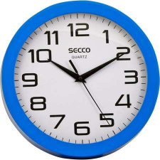 Secco "Sweep second" 24,5 cm-es kék keretes falióra falióra