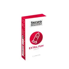  Secura Extra Fun - pontozott óvszer - 53 mm (12 db) óvszer