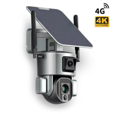 Secutek SHT-SPB5-4G akkumulátoros dual PTZ 4G IP kamera napelemes panellel megfigyelő kamera