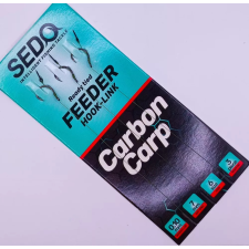 SEDO Carbon Carp Feeder - microszakállas előkötött Feeder előke 12-es horog, 7-mm csalitüske 0,10-es fonott horog
