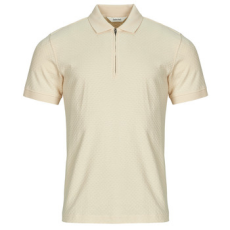 Selected Rövid ujjú galléros pólók SLHISAAC ZIP Bézs EU M