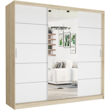 SELVIO I. Gardróbszekrény 233x218x60 - sonoma, fehér bútor