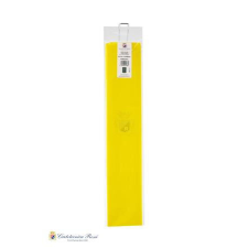  Selyempapír, 50x76cm, 21g, citromsárga mintás csomagolópapír