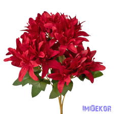  Selyemvirág 5 ágú csokor 29cm - Bordó dekorációs kellék