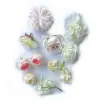  Selyemvirág, Művirág szett tortához-Fehér, 10db-os