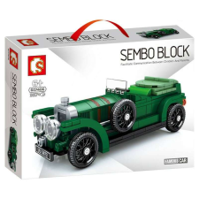 Sembo Block - Oldtimer autó építőjáték készlet - zöld barkácsolás, építés