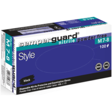  Semperguard Style/Sapphire XP Black fekete púdermentes nitril kesztyű védőkesztyű