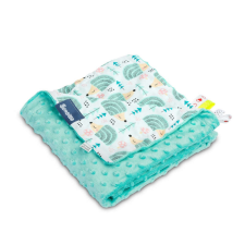 Sensillo kétoldalas babapléd 75x100cm - menta süni lakástextília