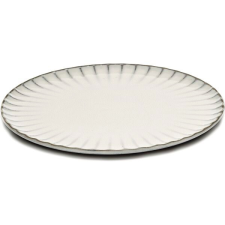 Serax Inku L 24 cm tányér, fehér tányér és evőeszköz