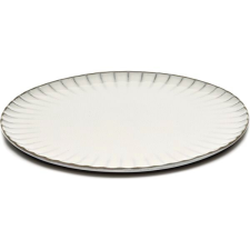 Serax Inku L 27 cm tányér, fehér tányér és evőeszköz