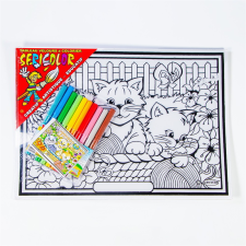 Sericolor Cicás Domború kifestő 10 db Filctollal kreatív és készségfejlesztő