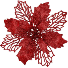 Sersimo 10 díszből álló készlet karácsonyfára, Mikulásvirágcsillag, 16cm, bordó bútor