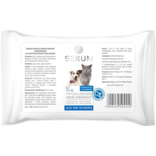  Serum hipoallergén nedves törlőkendő kutyáknak és macskáknak (3 x 60 db) 180 db kutyasampon