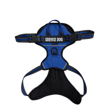  Service Dog” kutyahám – kék, M méret nyakörv, póráz, hám kutyáknak