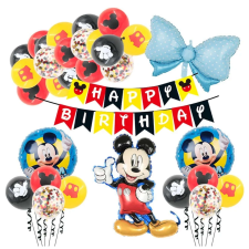 Set arcada cu baloane Mickey egér - Boldog születésnapot, KidMania®, 30 bucati party kellék