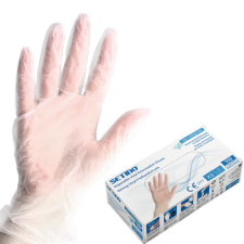  Setino vinyl védőkesztyű (fehér) 100 db - M, Vinyl, 100 védőkesztyű