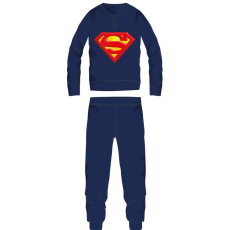 SetinoHungaryKft. Superman férfi vékony pamut pizsama - jersey pizsama - sötétkék - L