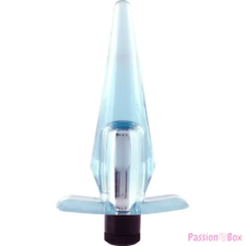 Seven Creations Slimline Butt Plug - vibrációs anál dildó - 9 cm (kék) anál