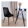 Sevilla bársony étkezőszék- fekete