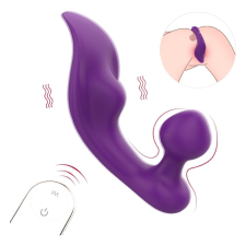 Sex HD Chomper - akkus, vízálló csikló- és anál vibrátor (lila) vibrátorok