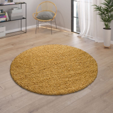  Shaggy egyszínű szőnyeg - sárga 120 cm átmérőjű lakástextília