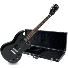 Shaman Element sorozat Dcx-100B Elektromos Gitár Fekete Szett Tokkal Együtt gitár és basszusgitár