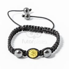  Shamballa karkötő 1 kristály + 2 csakragolyó sárga jwr-1525 karkötő