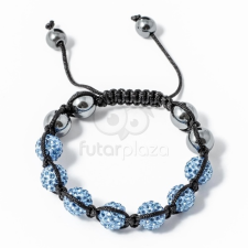 Shamballa karkötő 7 kristály + 4 csakragolyó kék jwr-1562 karkötő