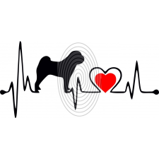  Shar Pei EKG (2 színű) - falmatrica tapéta, díszléc és más dekoráció