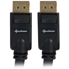 Sharkoon DisplayPort 1.3 Összekötő Fekete 2m 4044951021420 kábel és adapter
