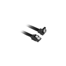 Sharkoon Kabel   SATA III 90° sleeve  0,45m         schwarz (4044951016495) kábel és adapter
