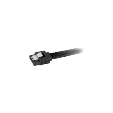 Sharkoon Kabel   SATA III     sleeve  0,30m         schwarz (4044951016594) kábel és adapter