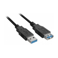 Sharkoon Kábel Sharkoon USB 3.0 hosszabbító 3m fekete kábel és adapter
