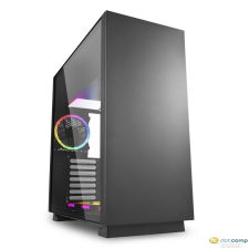 Sharkoon PURE STEEL RGB táp nélküli ablakos ház fekete /4044951026616/ számítógép ház